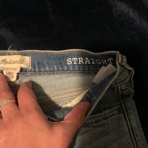 Madewell Jeans Mens 29 X 32 Straight Leg Slim Zip Medium Wash Blue Denim